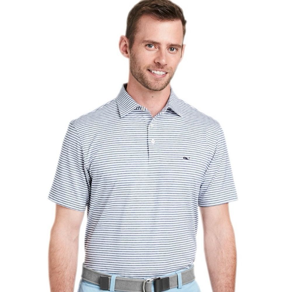 Men’s Vineyard Vines “Bradley” Striped Performance Polo